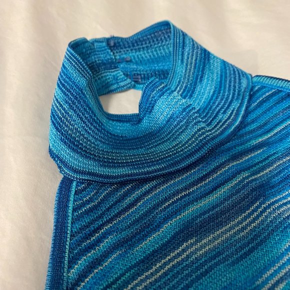 Zara Aquamarine  Halter Knit Top - Picture 4 of 8